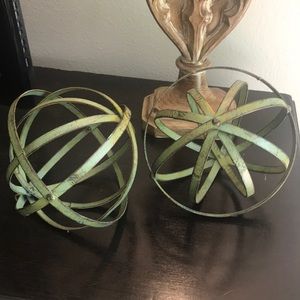 Two folding decorative orbs